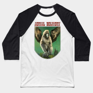 Vintage Flying Monkey Aerial Delivery Design Baseball T-Shirt